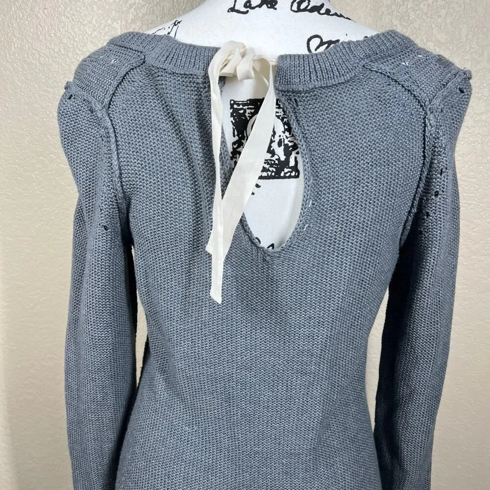 Banana-republic Women's Blue and Grey Jumper